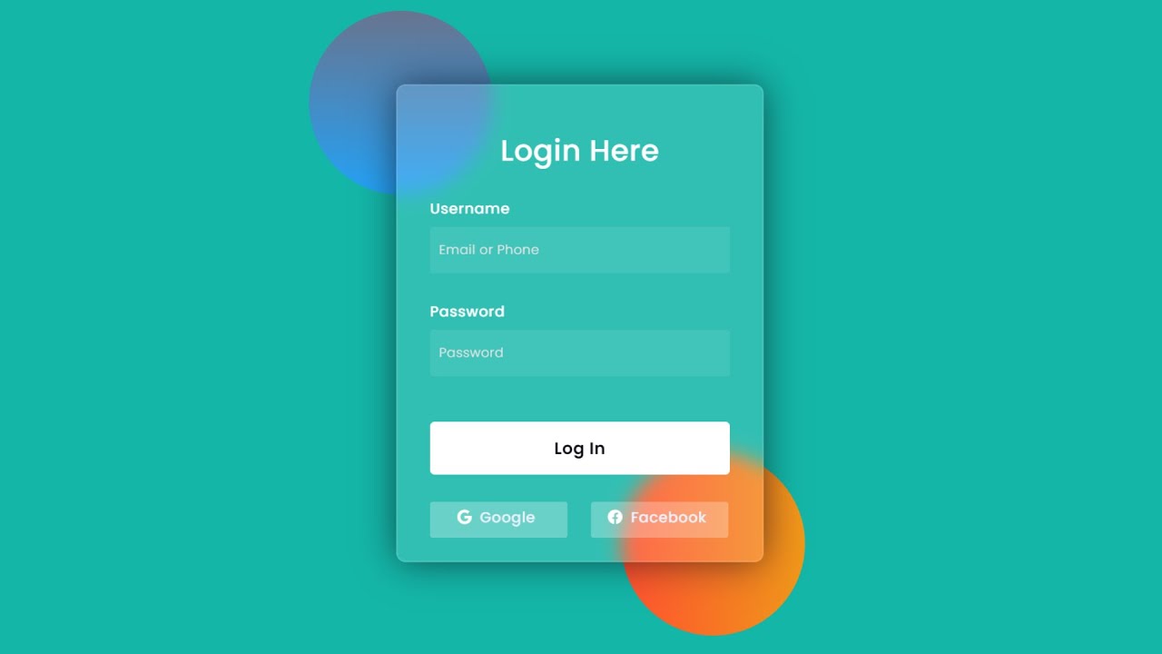 Free Login form code using HTML and CSS. - YouTube