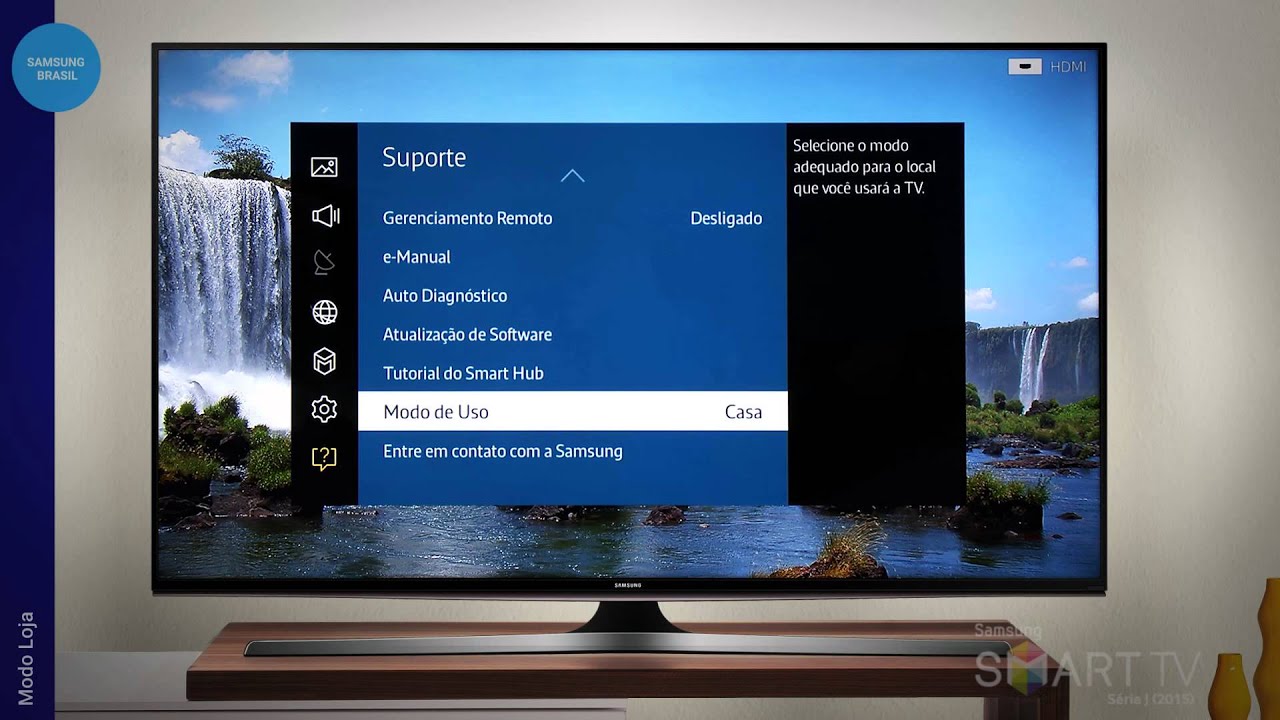 o desativar o Modo Loja Samsung Smart TV Série J 2015 o desativar o Modo Loja Samsung Smart TV Série J 2015