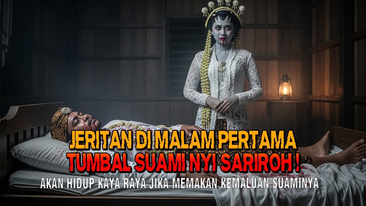 Kisah ngeri - JERITAN DI MALAM PERTAMA TUMBAL SUAMI  SARIROH  AGAR HIDUP  KAYA RAYA