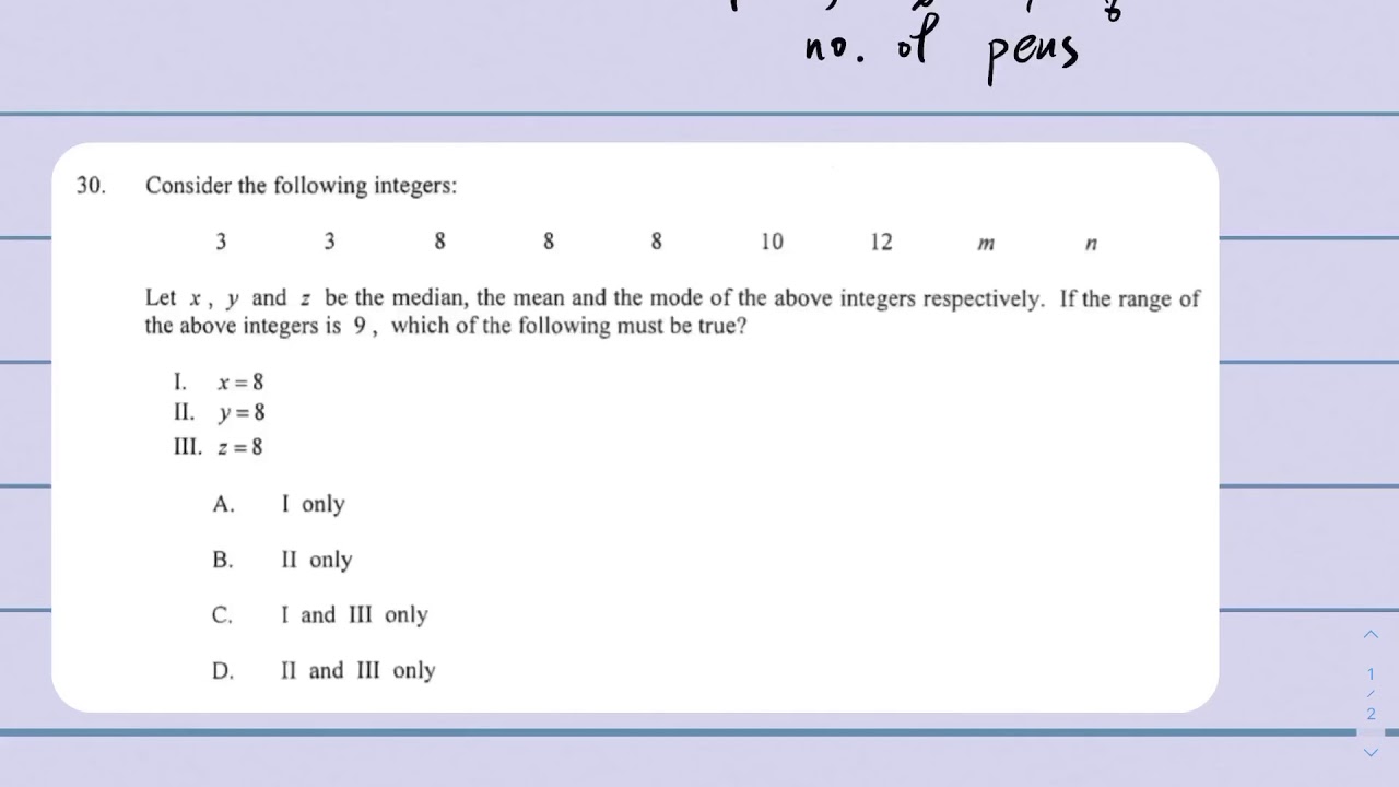 Dse Maths Mc Answer Sheet