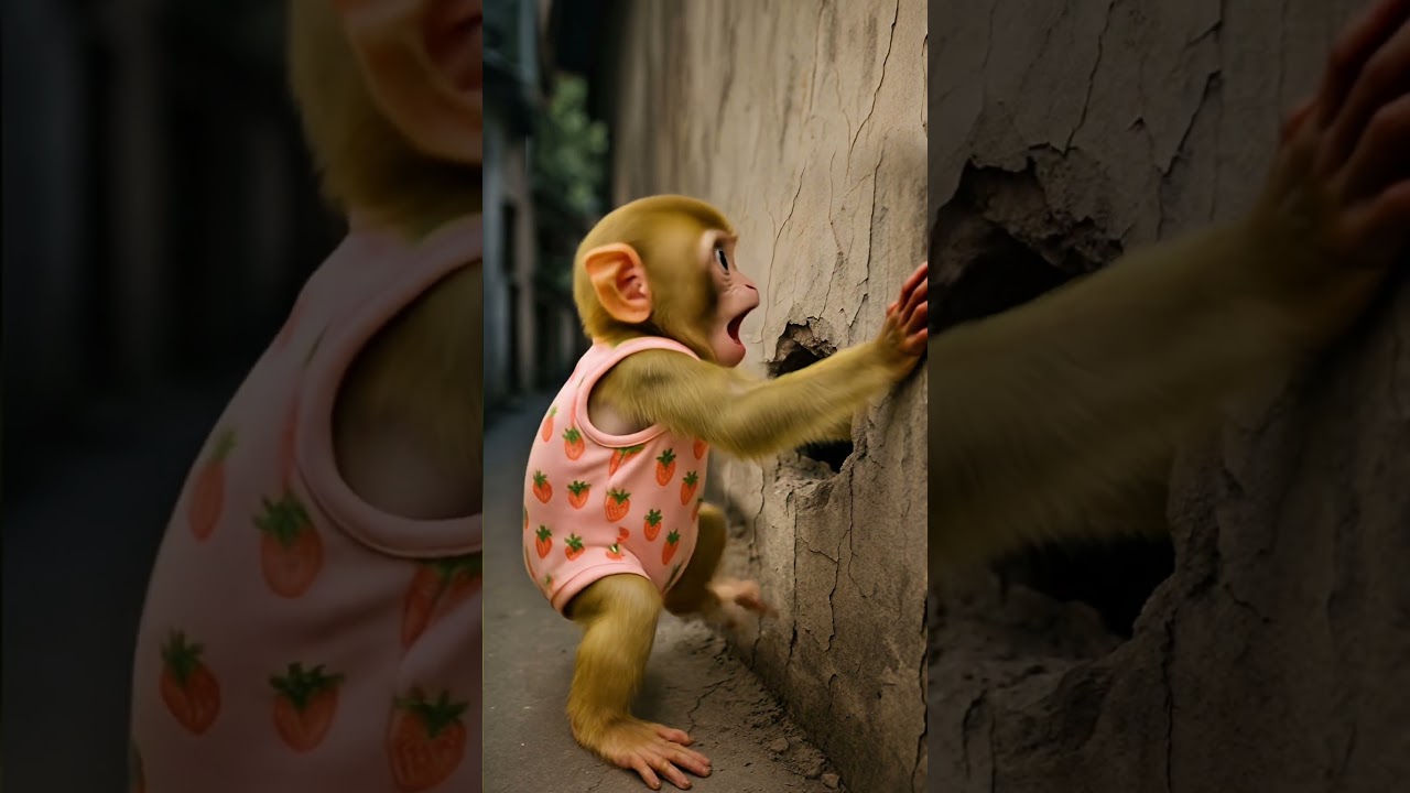 How did this cute monkey survive?