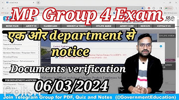 mp group 4 exam documents verification today update #mpgroup4