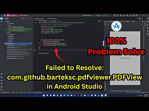 Failed to Resolve: com.github.barteksc.pdfviewer.PDFView Problem in Android Studio