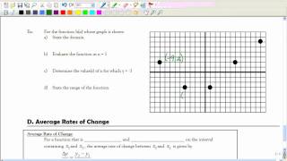 C Function Notation and Ave Rate of Change