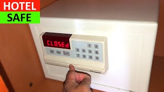 How to use a Hotel Safe Box and set the code on a Hotel Safe Box