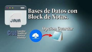🔴Como Usar Block de Notas como Base de Datos. Jframe(NetBeans)
