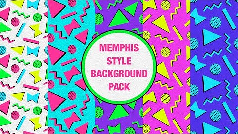 Memphis Style Background Pack Stock Motion Graphics