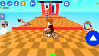 Roblox Obby On A Bike 😱🚴 Crazy Red Wall Escape Challenge In Roblox screenshot 5