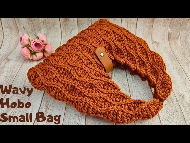 Crochet One-piece Wavy Hobo Bag | Сrochet Handbag Pattern Crochet One-piece Wavy Hobo Bag | Сrochet Handbag Pattern