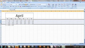 TUTORIAL: How to make a Calendar in MS Excel 2007