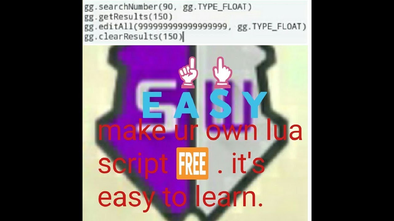 How To Write Create Make Our Own Lua Script For Game Guardian Its Very Easy - 