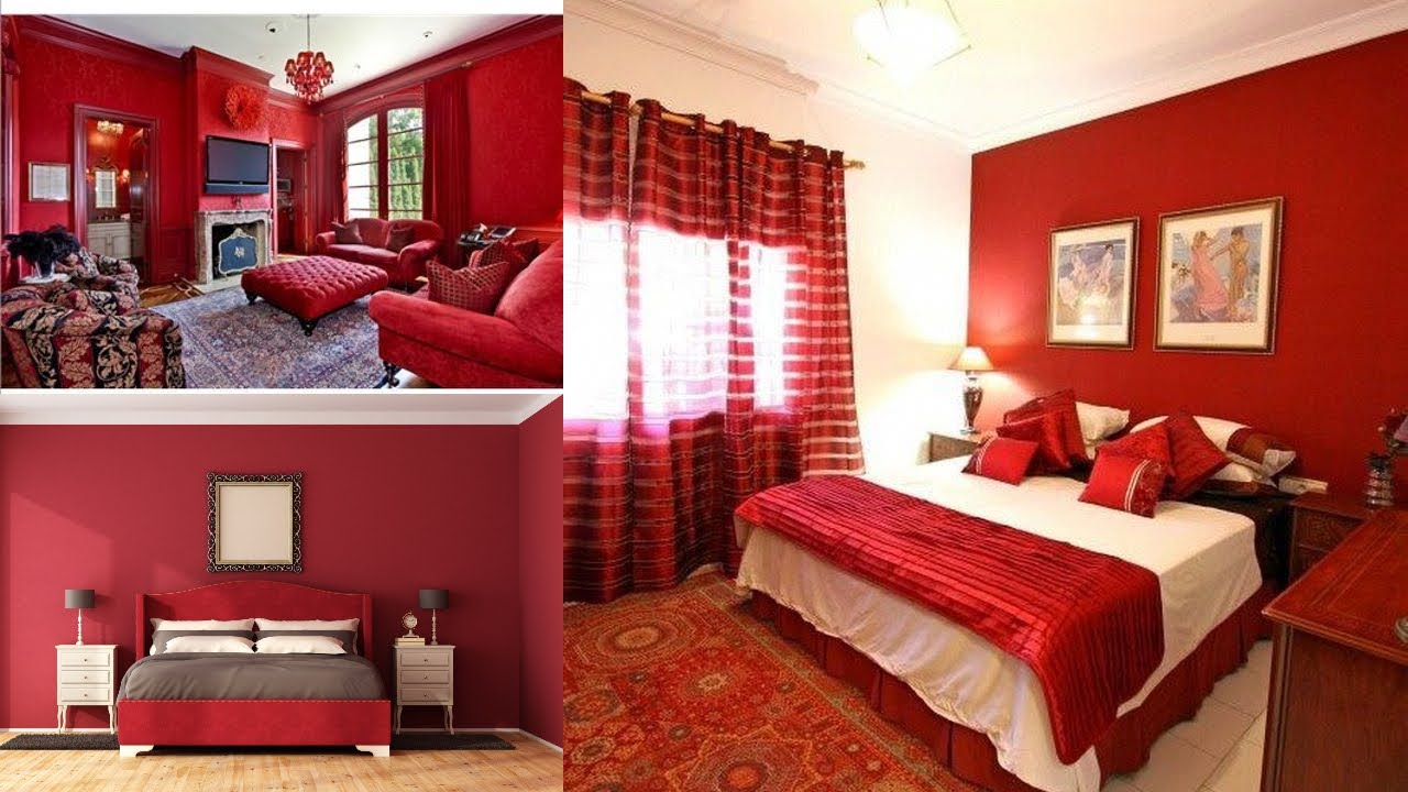Red Wall Color Bedroom II Red Wall Color Combination - YouTube