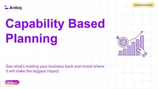 How Capability Based Planning Works in Ardoq | Product Demo