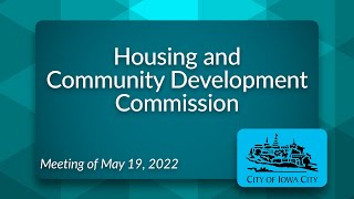 Housing and Community Development Commission Meeting of May 19, 2022