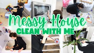 MESSY HOUSE CLEAN WITH ME | 2024 CLEAN WITH ME | CLEANING MOTIVATION | SAHM CLEAN WITH ME