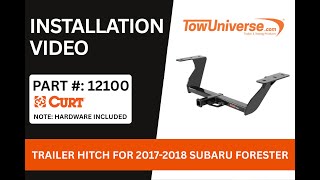 CURT 12100 Trailer Hitch Installation | 2017-2018 Subaru Forester | Step-by-Step Guide