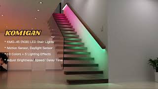 KOMIGAN - KMG-45(rgb)LED Stair Lights - Smart Bright LEDs