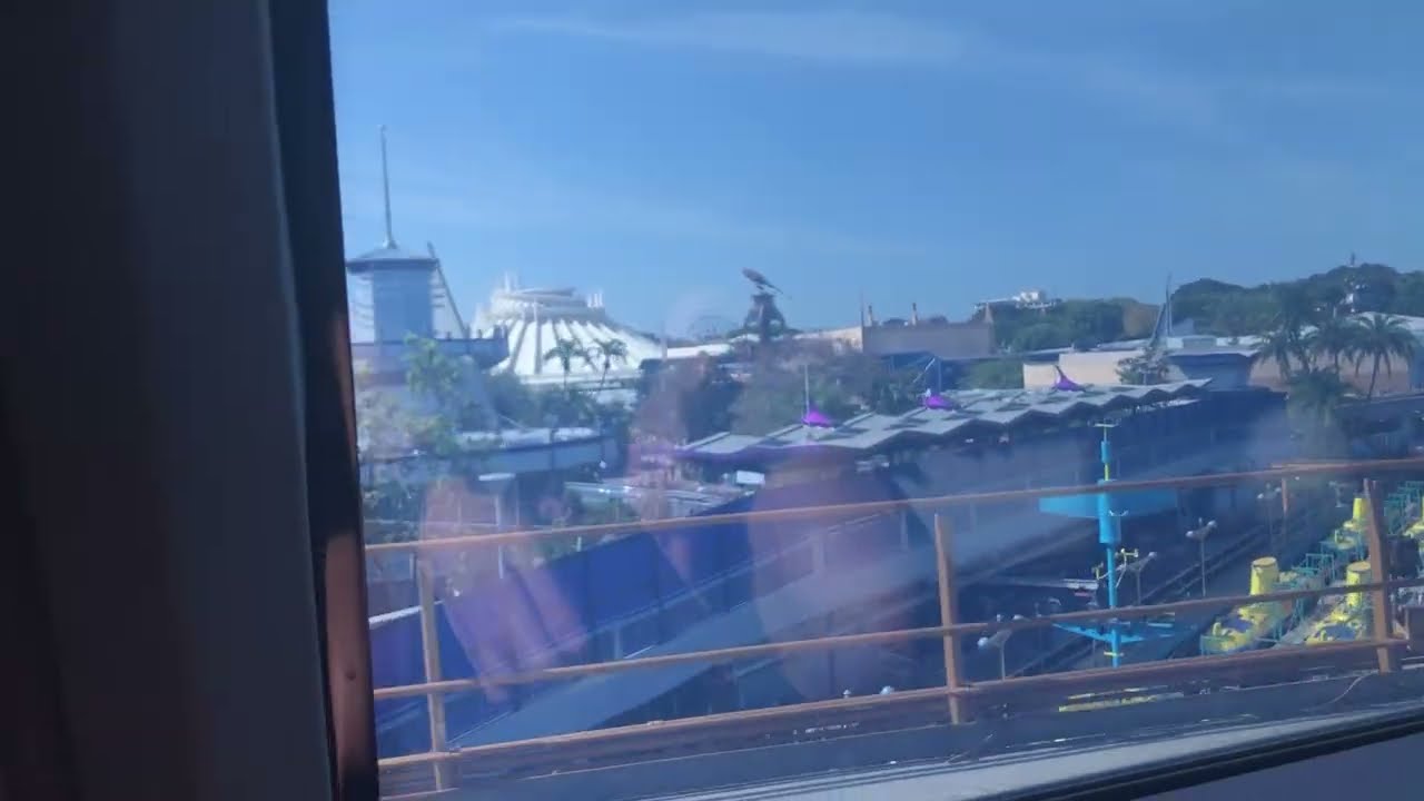 Disneyland Red Monorail Ride From Downtown Disney To Tomorrowland