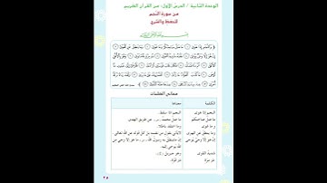 إسلامية السادس الابتدائي/ سورة النجم/ ص٢٥