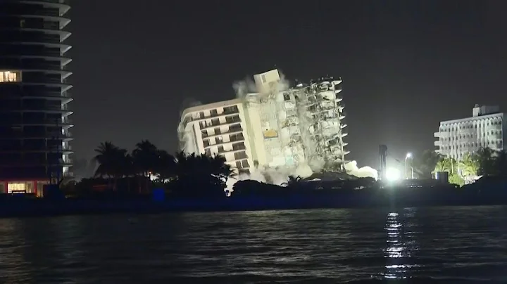 Rest of collapsed Florida apartment block demolished ahead of tropical storm | AFP