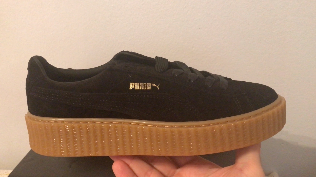 puma creepers black gum