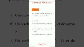 Exercice 8 Serie 8 Les Nombres Complexes 2Bacse Maths Space2Study M2Bses8V11