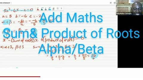 Sum and Product of Roots: alpha and beta - creating  new quadratic eq#cxc #csec #maths #mathematics