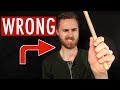 How NOT to Hold Your Drum Sticks...