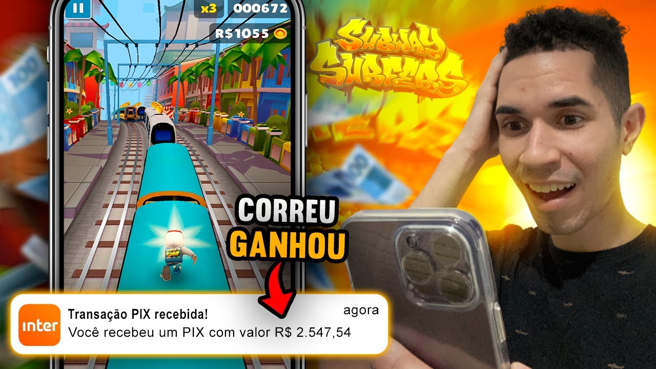 SUBWAY SURFERS PAGANDO $10 por CORRIDA!? JOGO PAGANDO DINHEIRO de VERDADE [ SUBWAY PAY PAGA? REVIEW] 