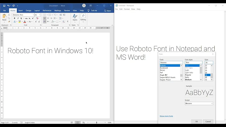 How to download and use the Roboto font family!