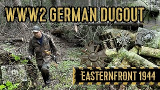 WW2 GERMAN DUG OUT ON EASTERNFRONT. WORLD WAR 2 METAL DETECTING. Eastern Front 1944 battlefields