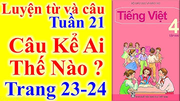 Tiếng Việt Lớp 4 Tuần 21 Luyện Từ Và Câu – Câu Kể Ai Thế Nào – Trang 23 - 24
