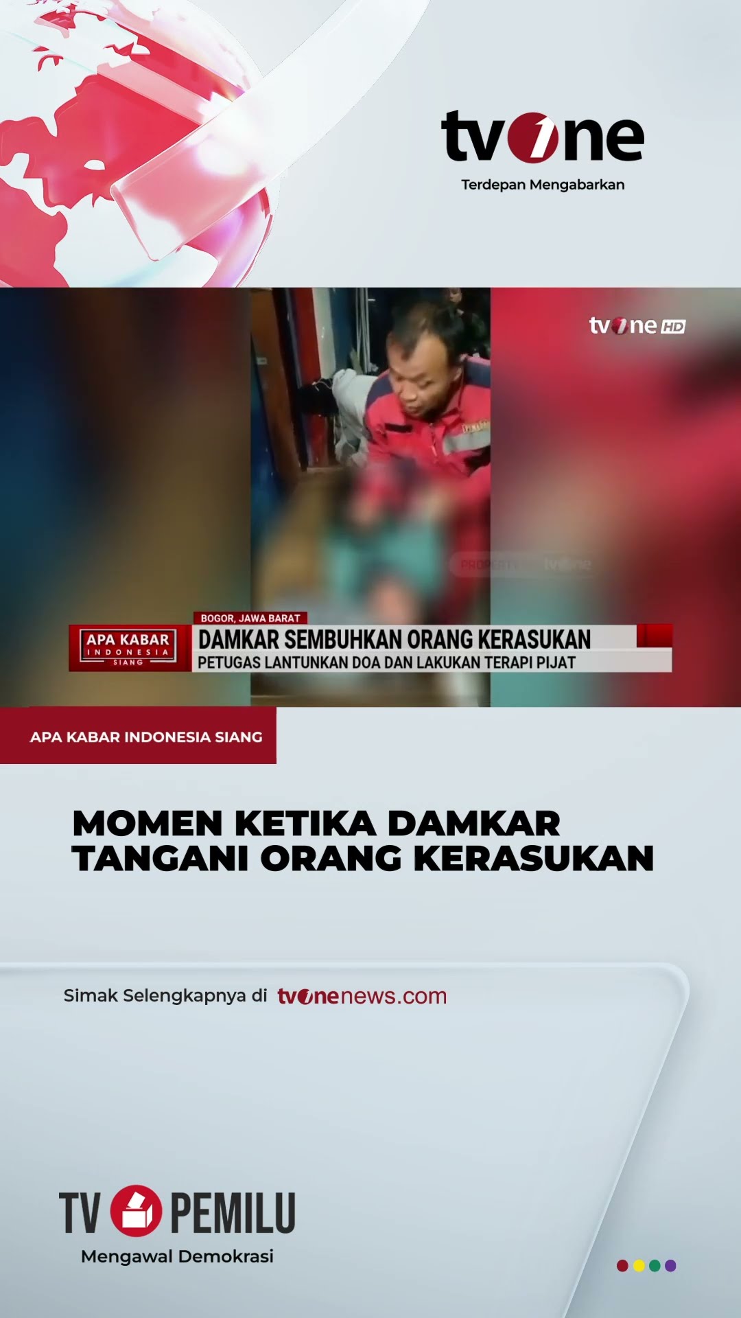 Bukan Api, Petugas Damkar Kota Bogor ‘Jinakan’ Orang Kerasukan | tvOne