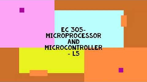 EC 305   L5 - Timing Diagram 8085