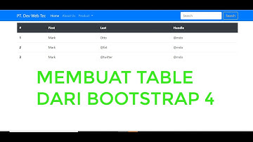 Tutorial Bootstrap #6. Membuat Table Menggunakan Bootstrap 4