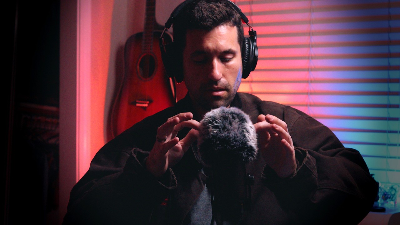 (ASMR) fall asleep to my whispers (mic brushing • male voice)