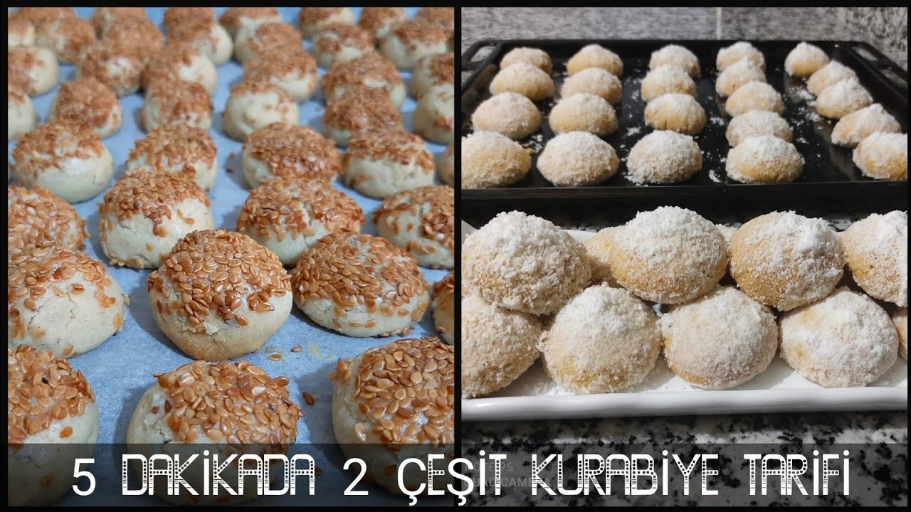 5 DAKİKADA 2 ÇEŞİT KURABİYE Pudingli pişmaniye kurabiye ve sirkeli
