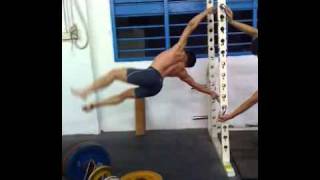 Bing Wen showing off his strength!