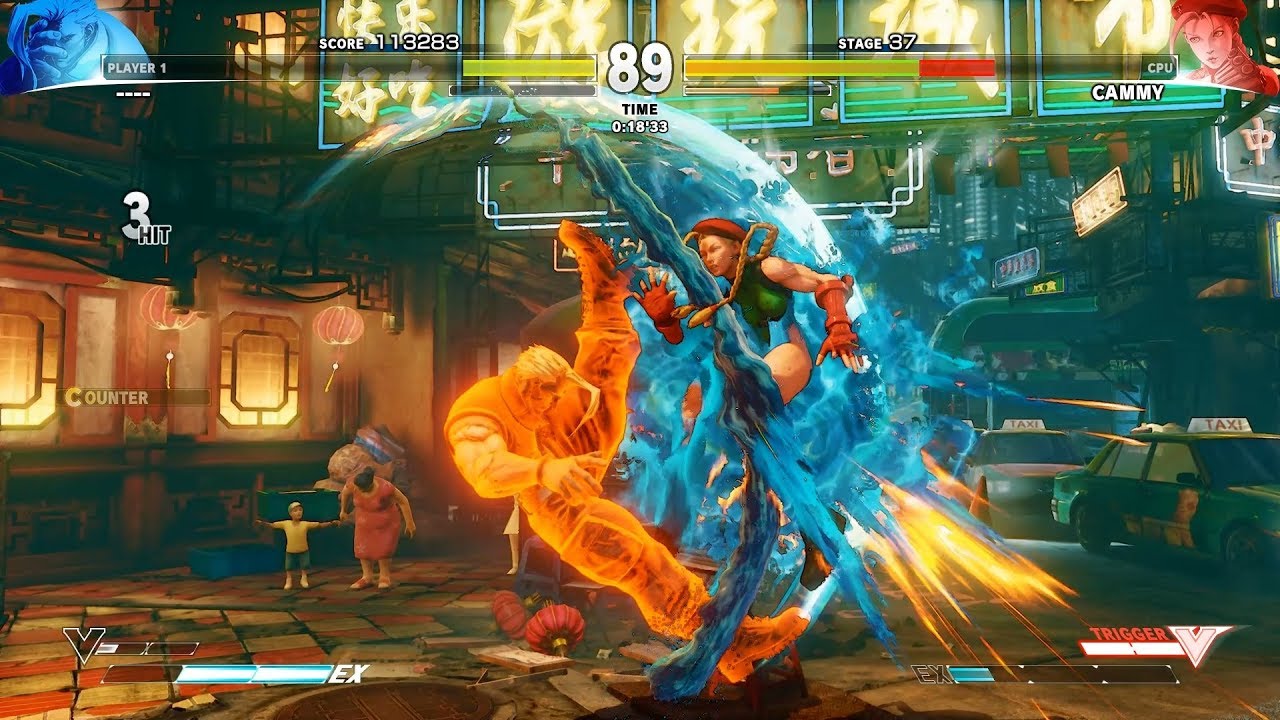 Street Fighter V Game Play - Survival Mode (Hard) - Nash 5