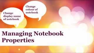 Microsoft OneNote Tutorial - Managing Notebook Properties