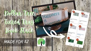 DIY Dollar Tree Book Stack | Only $2! **Super Easy**