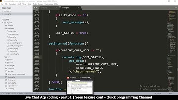 Live chat app | Part51 Seen feature cont. | Javascript, AJAX, HTML, CSS, JSON, PHP, MYSQL Tutorial