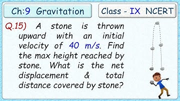 Pg-111  Q.15)  A stone is thrown vertically upward with an initial velocity of 40 m/s. Find maximum