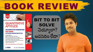 QUANTITATIVE APTITUDE BY R S AGGARWAL BOOK REVIEW || IN TELUGU || BY ADITYA