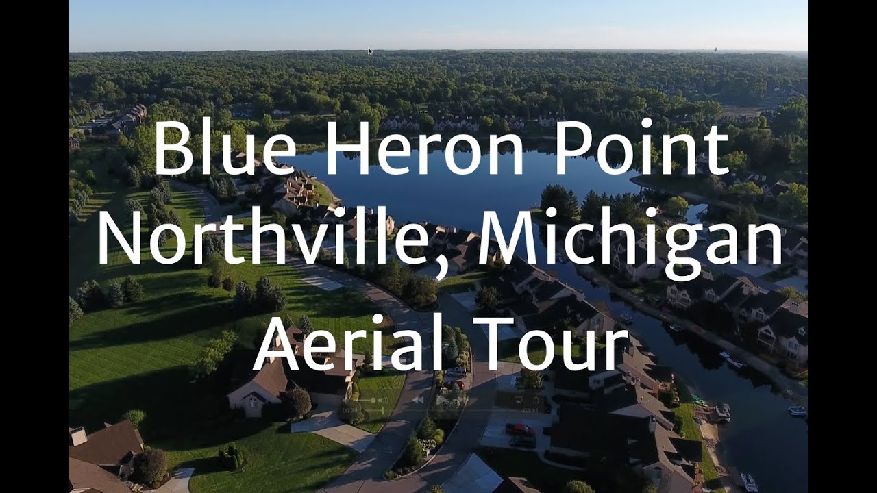 Blue Heron Pointe Condos Aerial Tour Northville Michigan YouTube