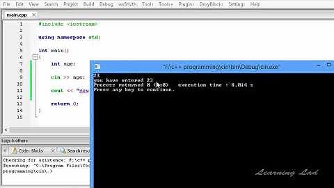 Cin in C++ for Receiving User  Console Input   C++ Programming Video Tutorial