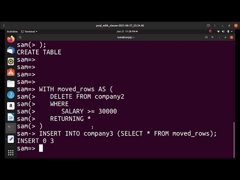 PostgreSQL  with  clause