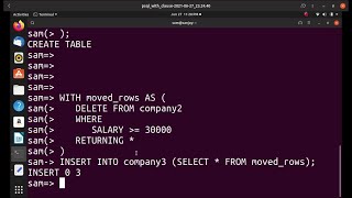 PostgreSQL  with  clause