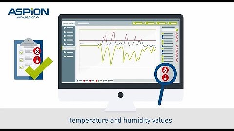 Data logger for temperature and humidity - with Bluetooth BLE, app and software - ASPION