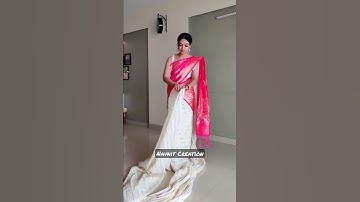 How to Style a Saree with Dupatta ll Saree Draping Style #shorts #howtostyle #howto #howtodrapesaree